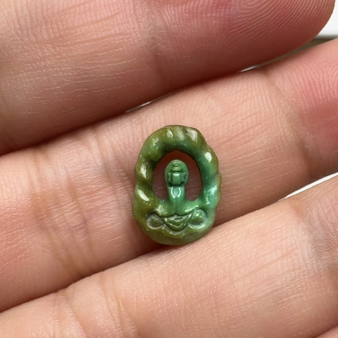 绿松石未镶嵌镂空无相佛