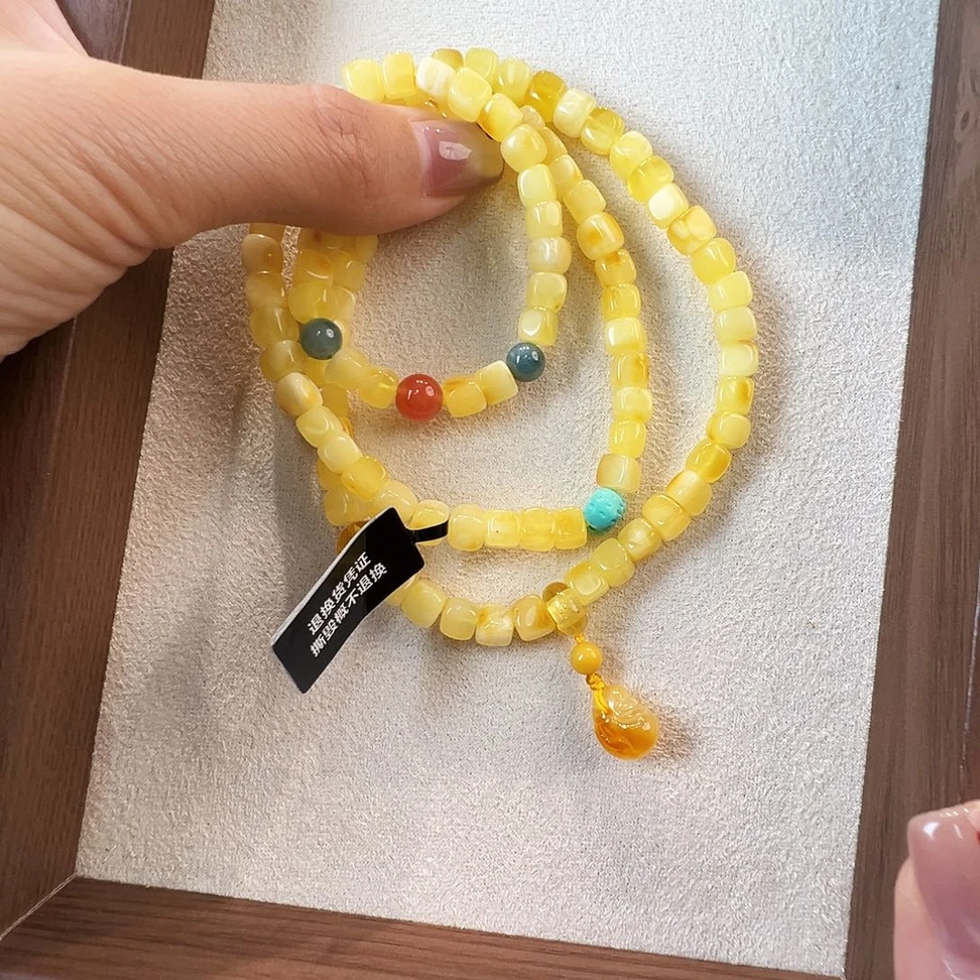 未镶嵌蜜蜡手链蜜蜡方糖