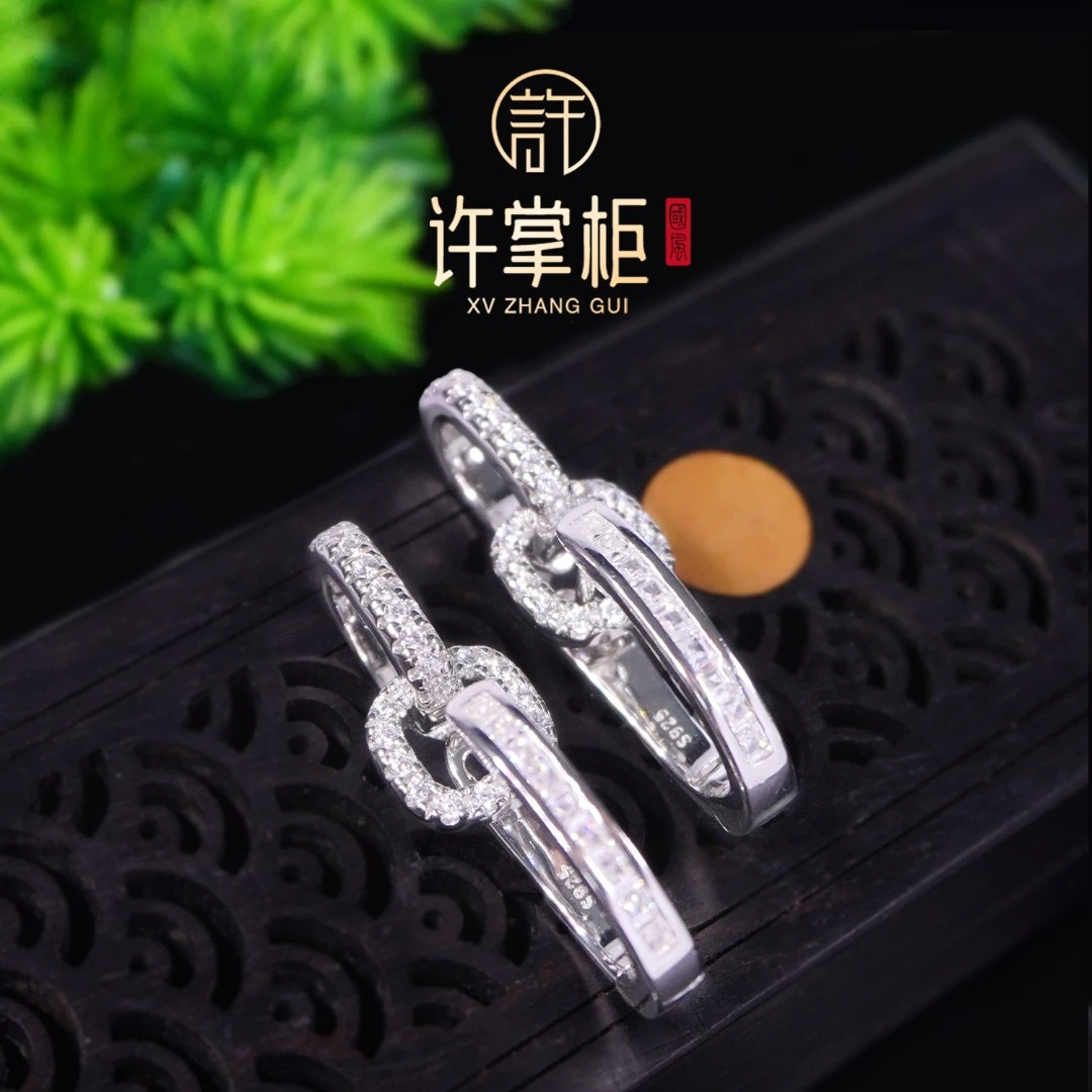 925银耳饰 许掌柜 | S925银镶嵌耳扣万能扣多样性佩戴气质百搭