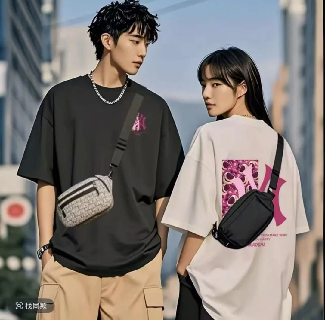 重磅新疆长绒棉|夏季短袖男女休闲透气圆领印花纯棉T恤  YY草