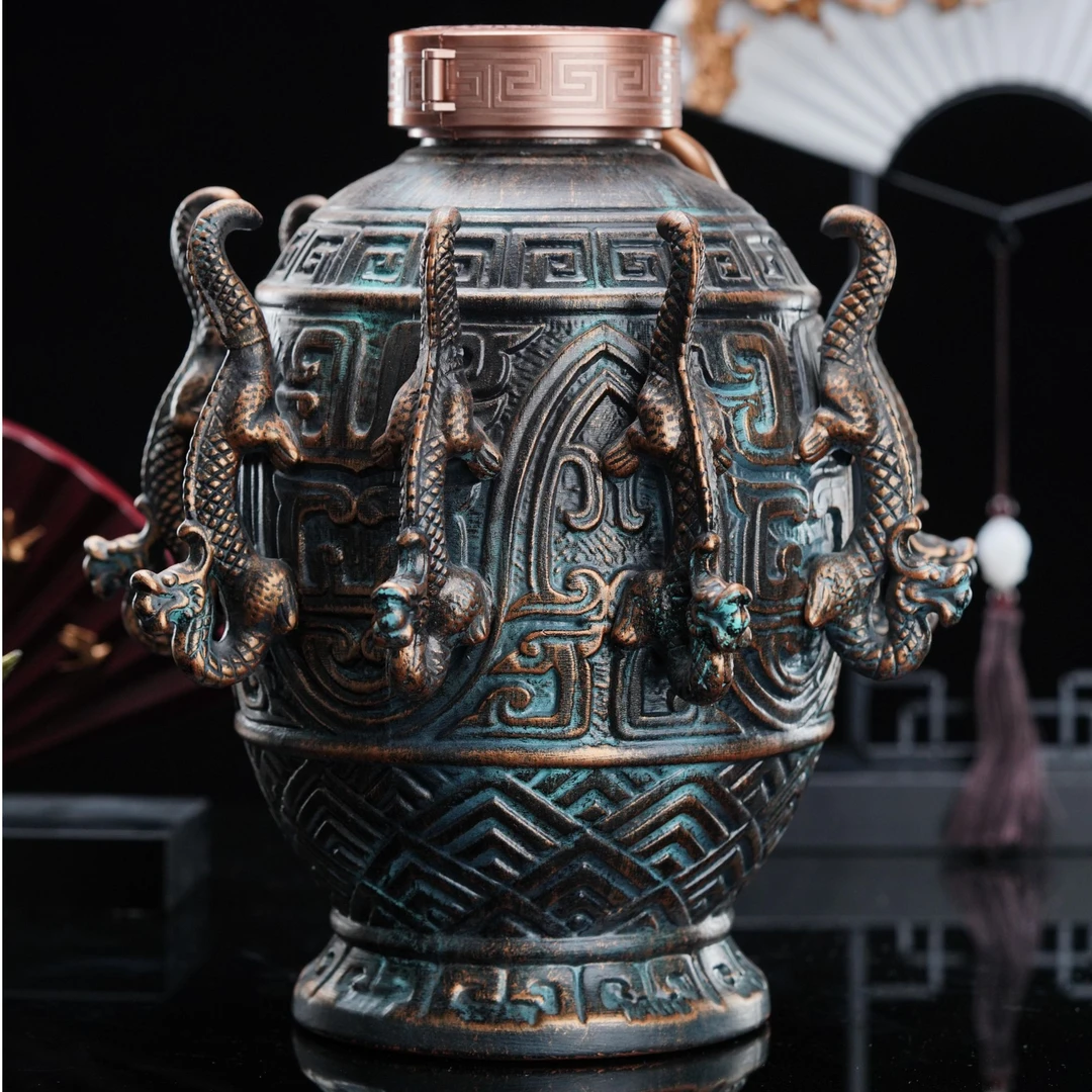 领匠九龙纳福酱香型白酒53度2.5L