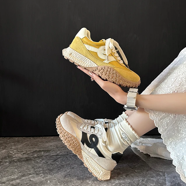 【大叔家】隐形增高德训鞋女2025年秋季新款软底轻便潮流运动鞋4351