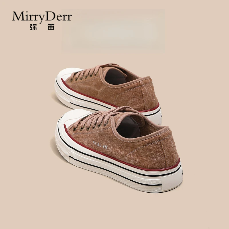 弥笛爆款复古厚底鞋女薄款夏季鞋子女百搭透气轻便休闲运动板鞋