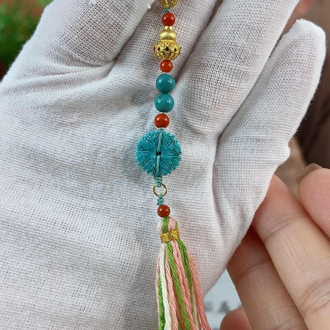 绿松石珠宝奇石银S925镀金镶嵌