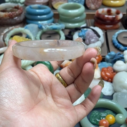 合金石英质玉（黄龙玉）手链?*K