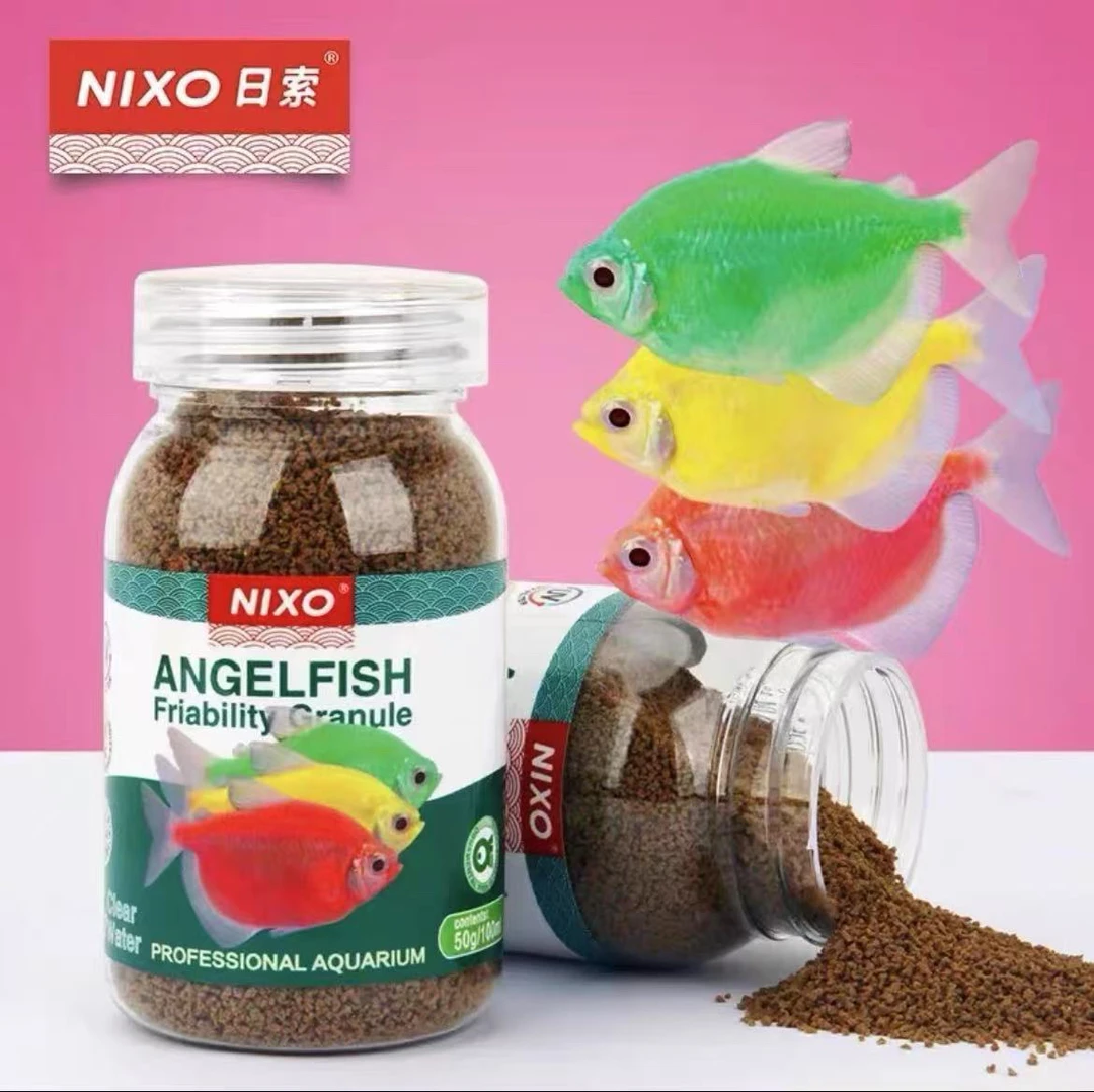 日索鱼食天使鱼专用孔雀鱼神仙鱼微颗粒小型鱼热带观赏鱼饲料
