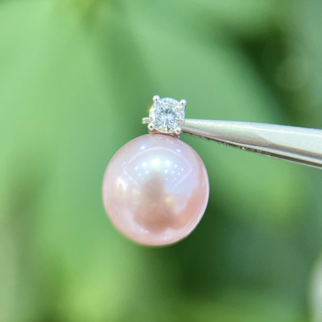 【HH】丨淡水紫珠王妃吊坠 12-13MM S925银 含链