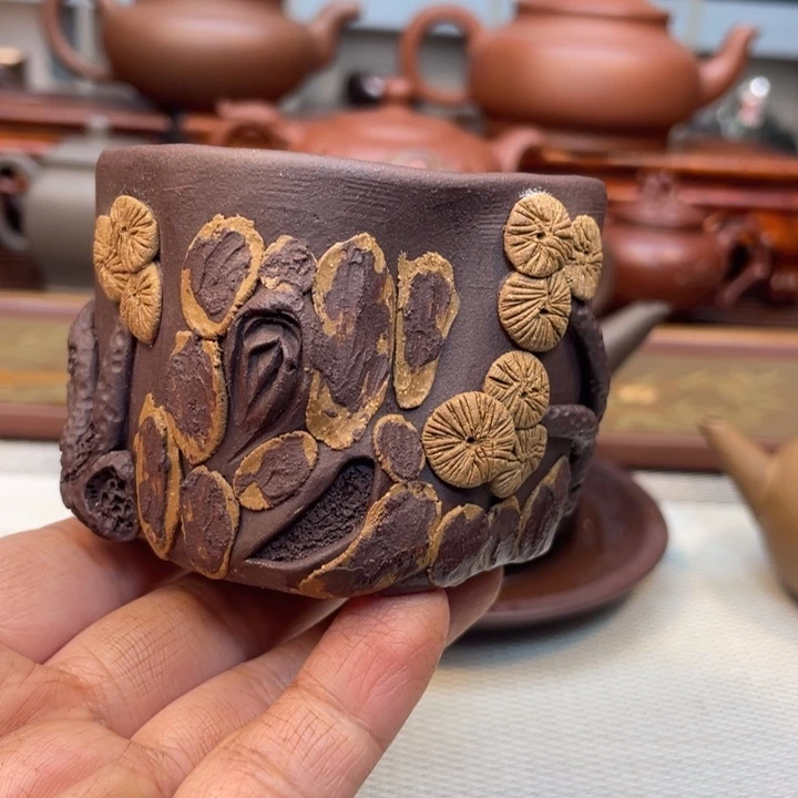 紫砂茶杯全手工制作主人杯