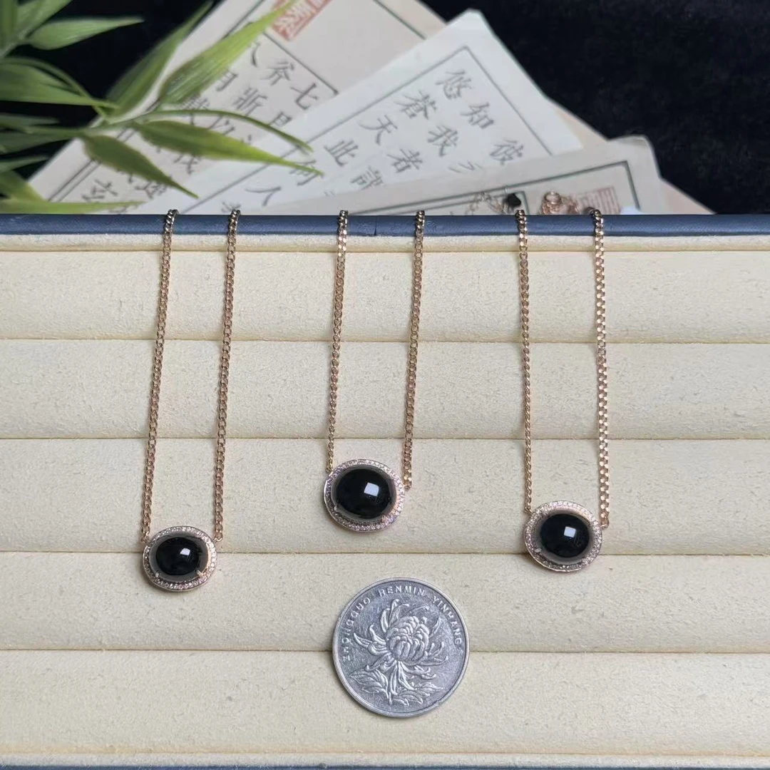 思懿珠宝  18k墨翠项链吊坠-5980-1-MN-多样性发一