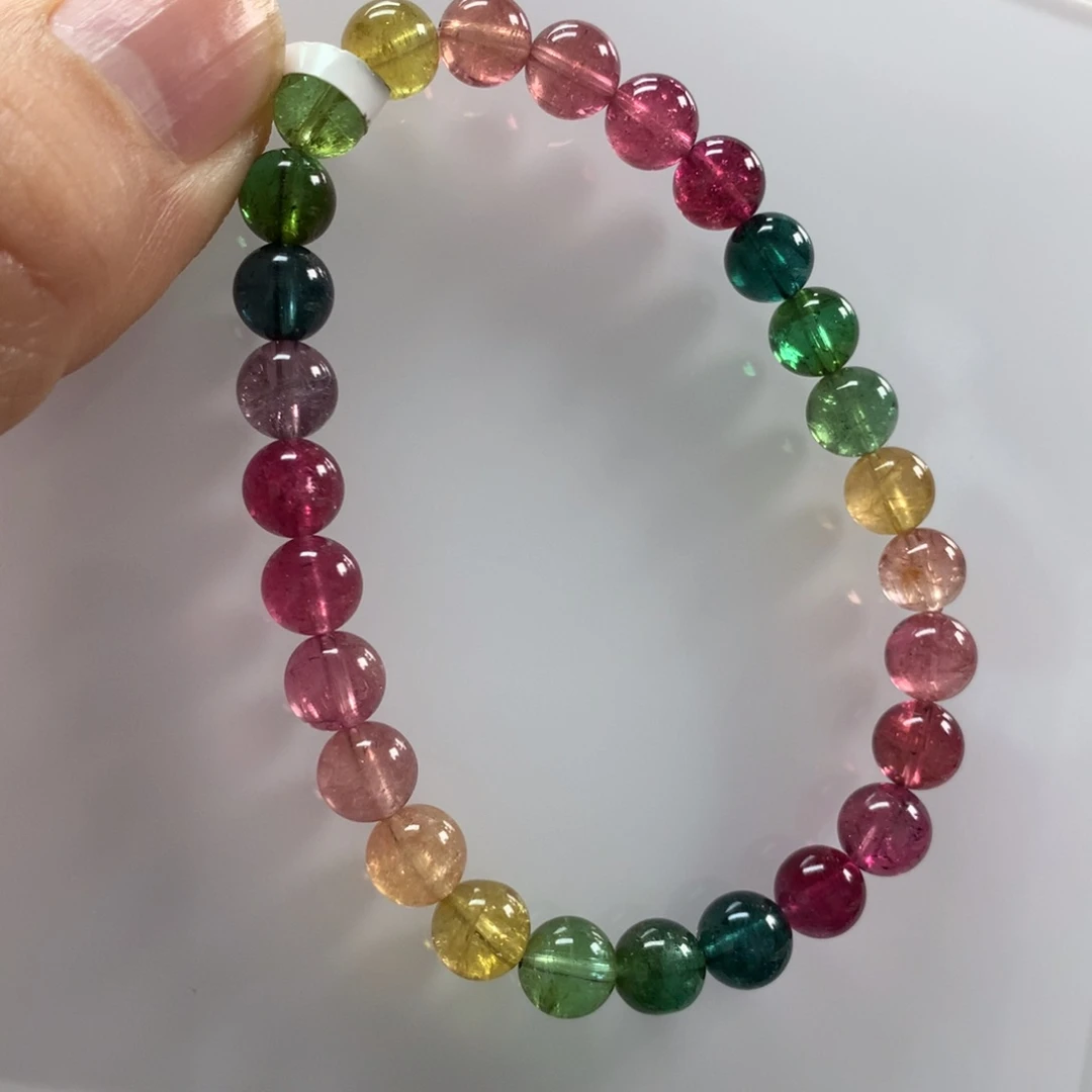 碧玺手链未镶嵌6.8毫米左右