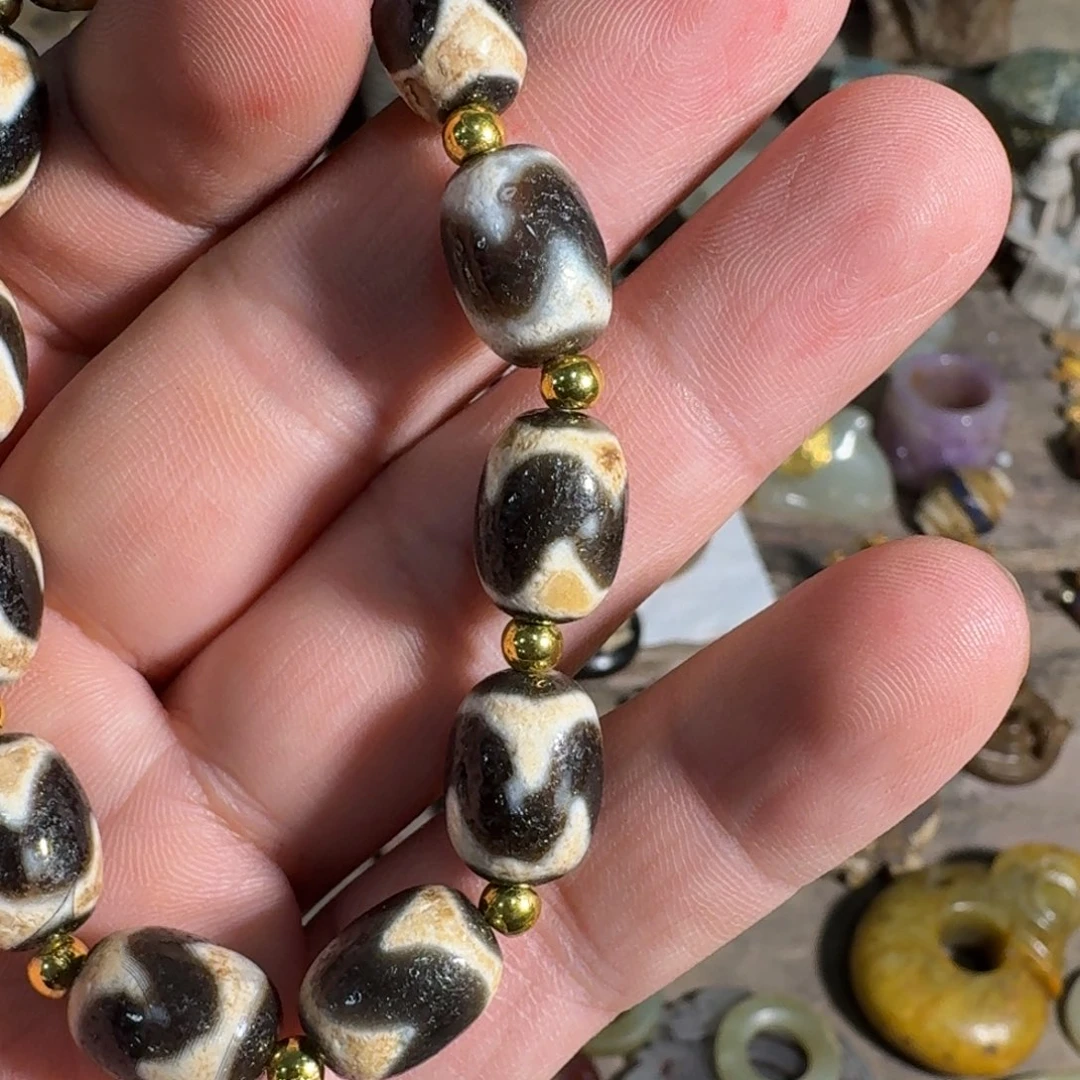 玛瑙/玉髓合金颈饰