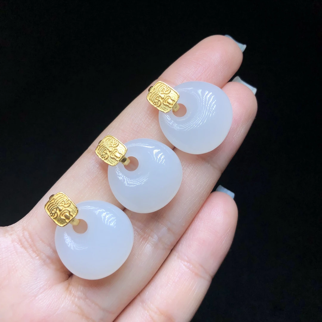 S925银和田玉吊坠-多样性发其一17.5×17.5×9.5mm-V18395-M（甄选）