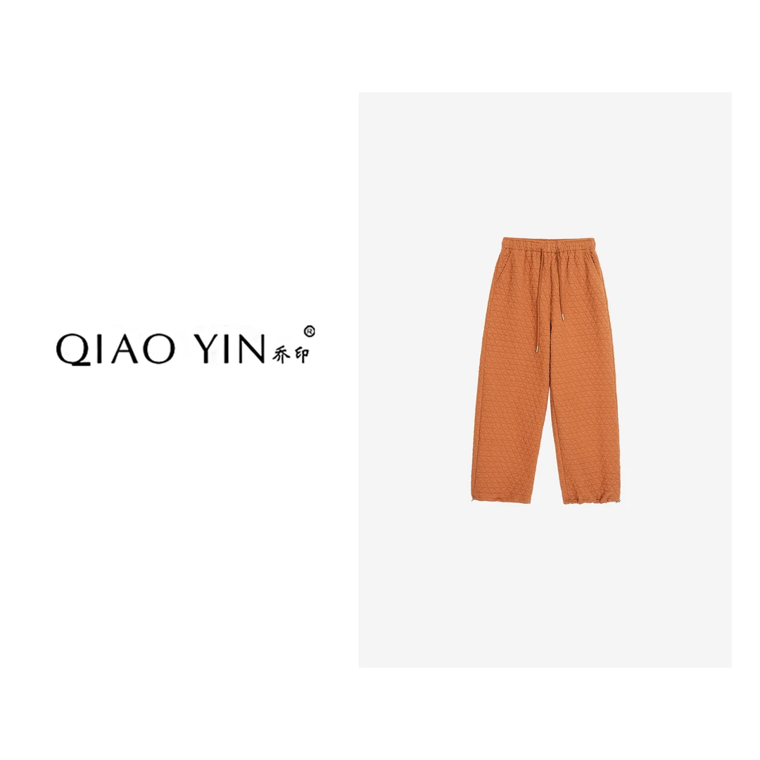 QIAO YIN“休闲裤”时尚百搭简约设计师加绒款冬季休闲裤QY28882