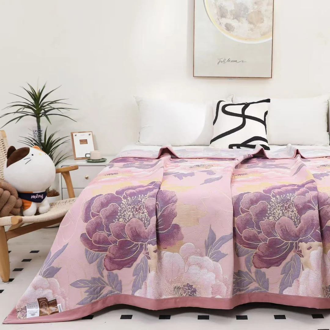 【花魁】230*250珍珠缎香云纱高端透气舒适多功能生态毯