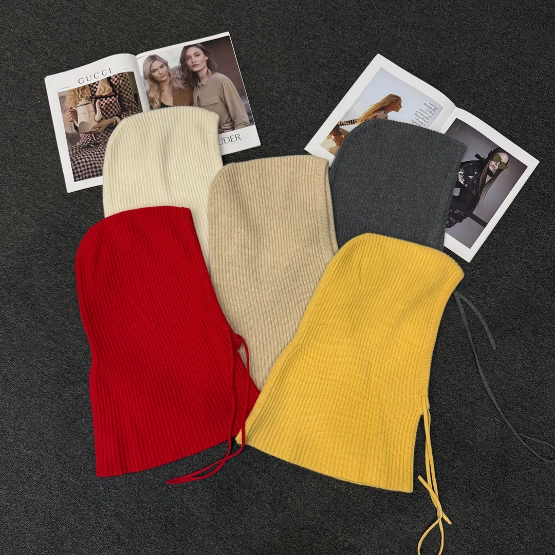 【塔鹿蕾】2024新款针织韩版护耳帽子围巾保暖连体围巾3116