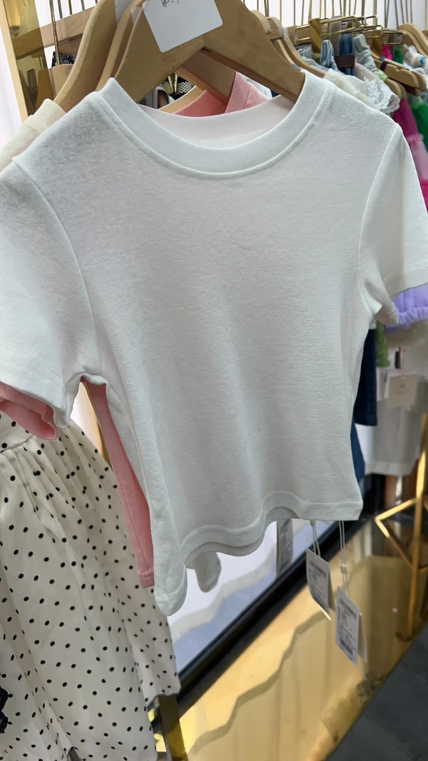 百搭净面纯棉T夏季短袖气质修身休闲透气