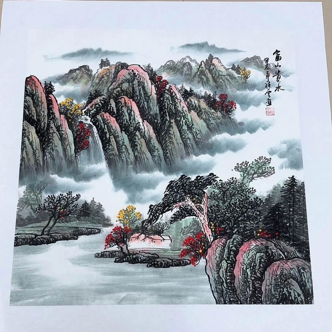 国画国画作品展。国画j