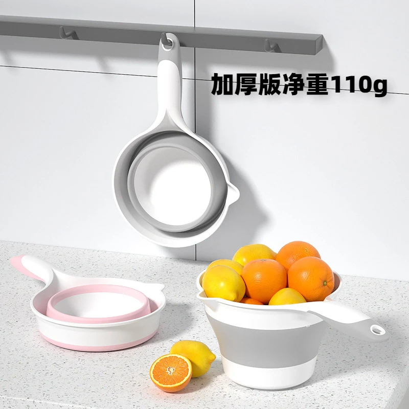 家用长柄折叠水瓢厨房便携式塑料加厚水勺可悬挂漂流水舀浇花水勺