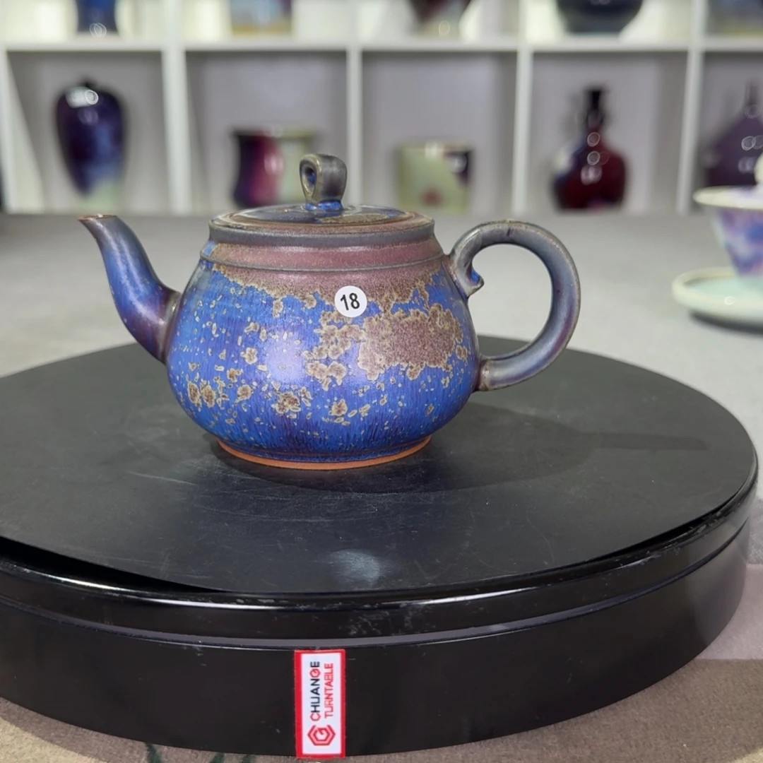 壶钧窑茶壶炉钧釉