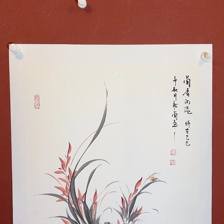 国画听兰老师花鸟