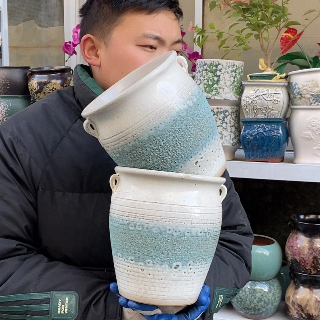 花盆紫砂口18高22