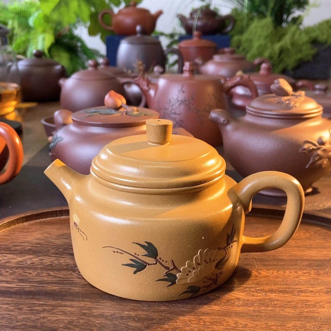 茶壶紫砂黄 金段泥 德钟壶200cc