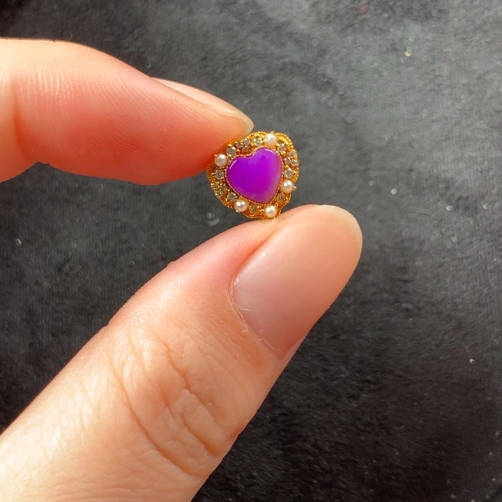 18K金镶嵌苏纪石（舒俱来）吊坠