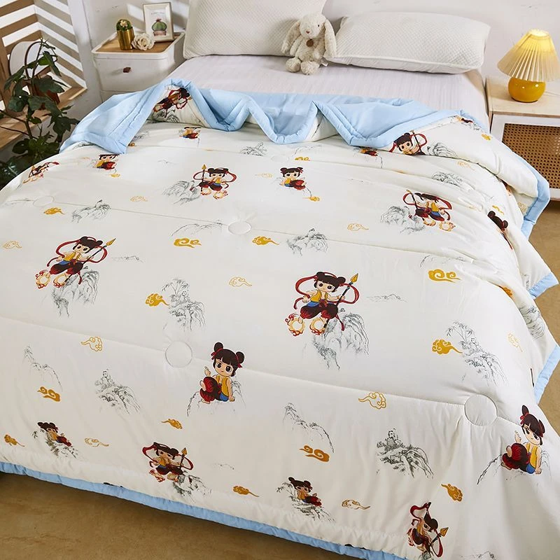 夏季爆款哪吒卡通亲肤夏季凉感小被子宝宝儿童A类安全午睡空调被