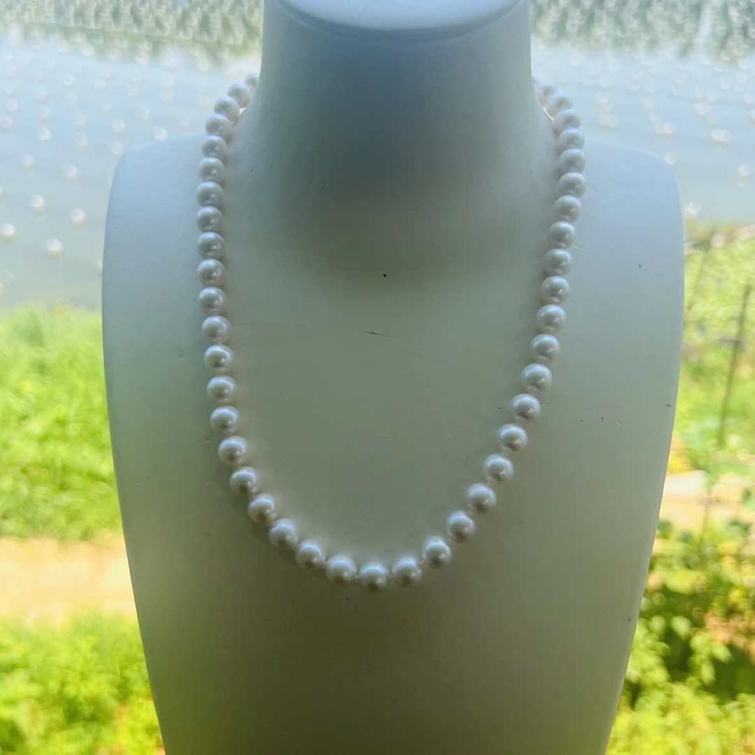 【小乐甄选】 S925银 淡水珍珠“赛澳白”项链 8-9mm 685