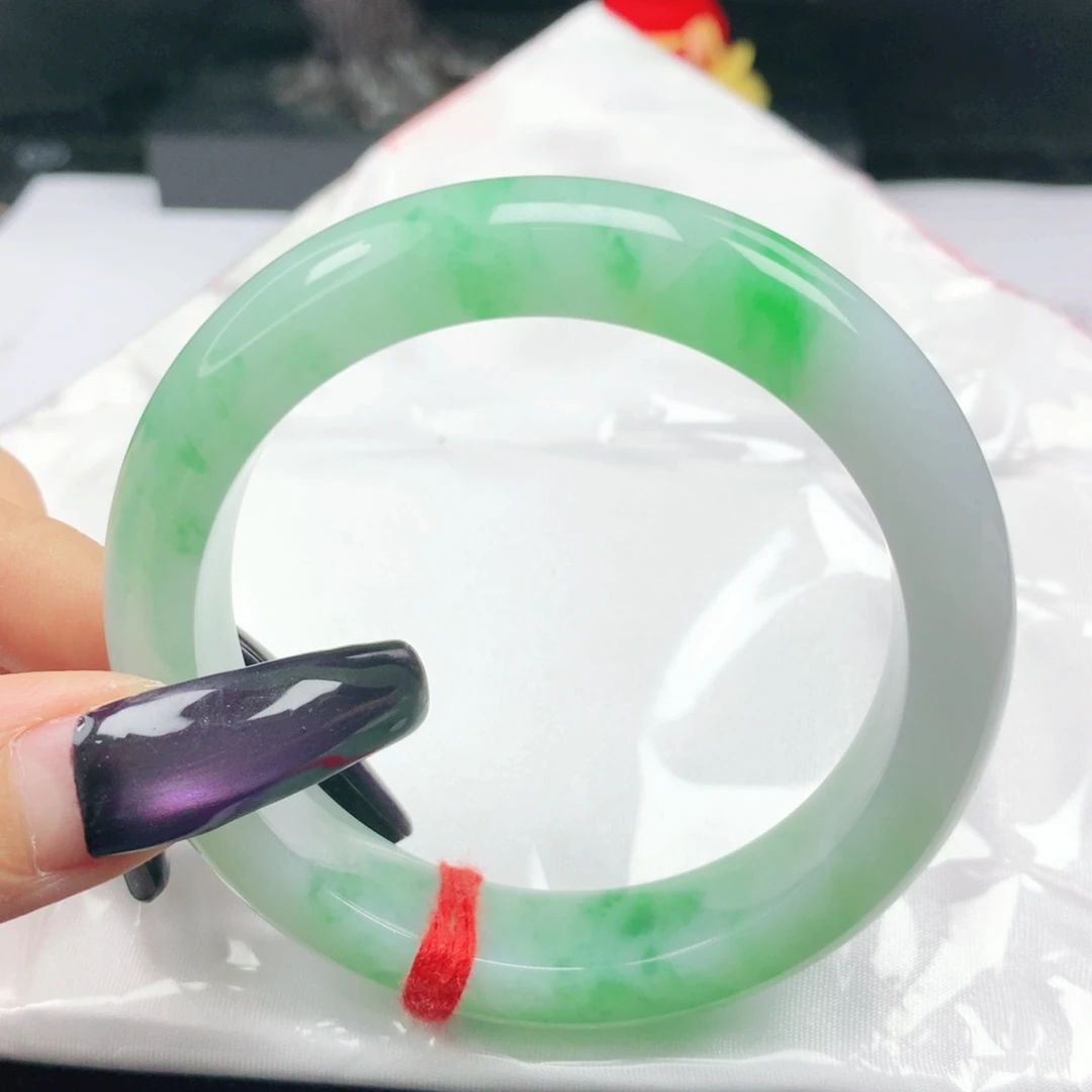 未镶嵌手镯翡翠翡翠54.0飘阳绿正圈