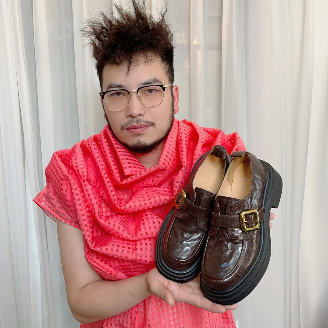 【艾琪】跟高4cm MIU家乐福靴单靴简约单鞋通勤百搭女深口单鞋