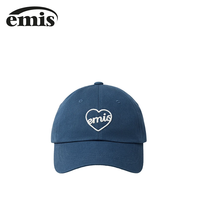 emis爱心帽子女心形棒球帽蓝绿色鸭舌帽男款软顶休闲防晒运动帽
