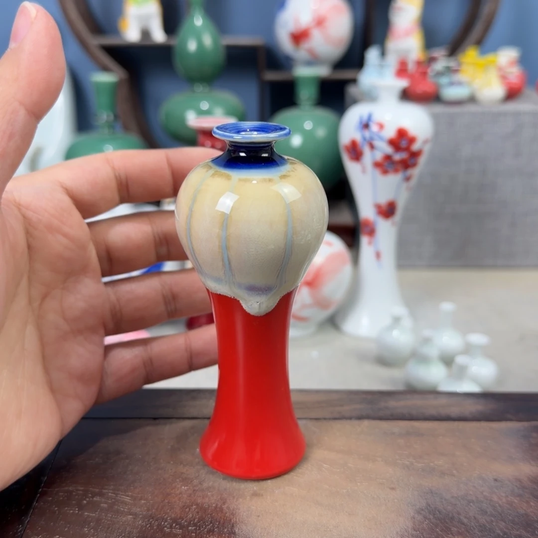 陶瓷手工小花器摆件