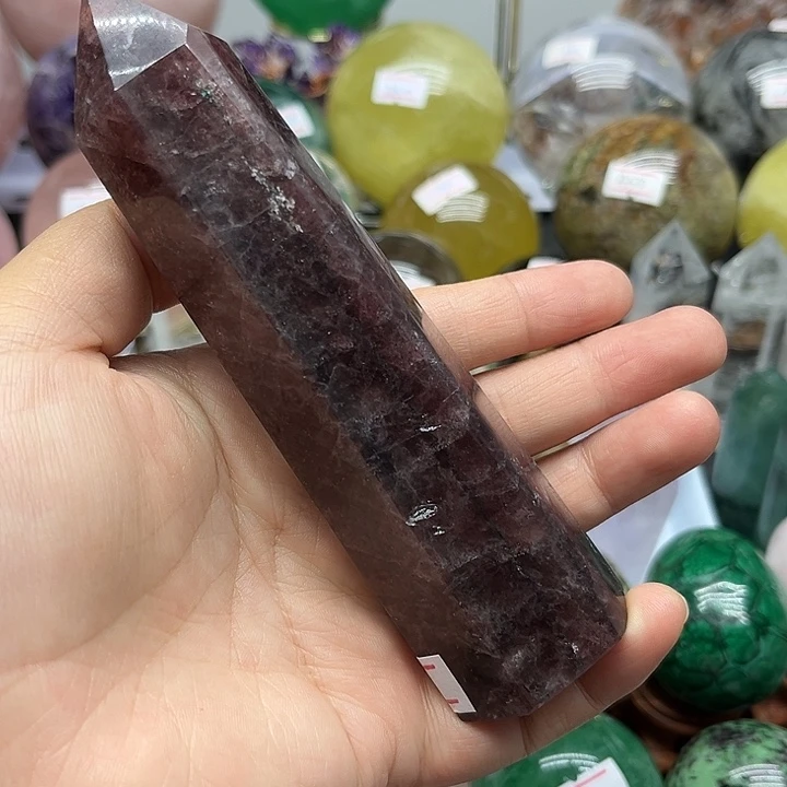 未镶嵌珠宝半成品水晶232克草莓晶柱