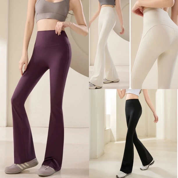 2025夏季新款M臀【无口袋】高腰微喇裤高腰外穿百搭显瘦鲨鱼微喇裤