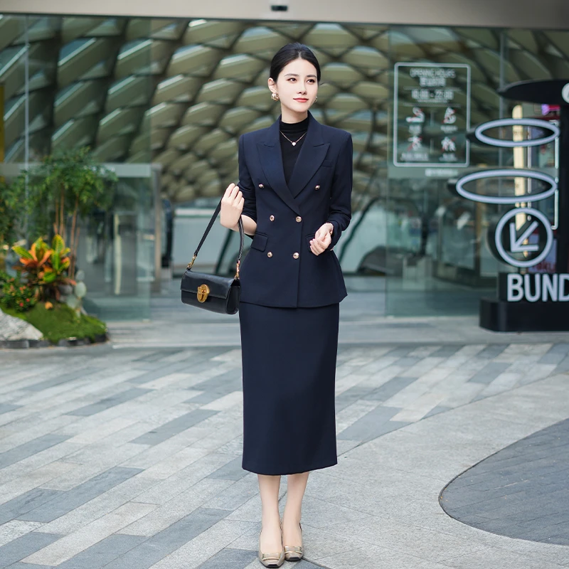 职业女裙套装女秋冬2025年气质工装西服高级感正装高端西装工作服