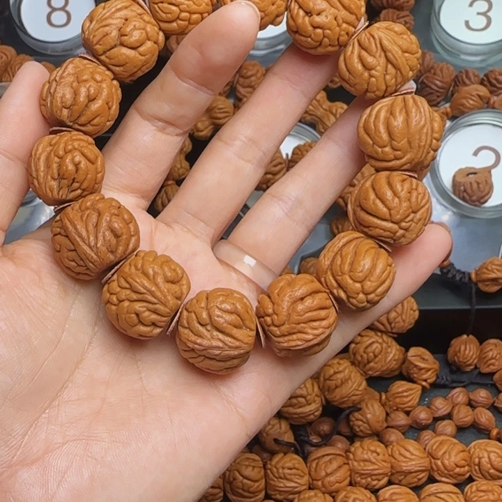 桃核手串龙纹桃核