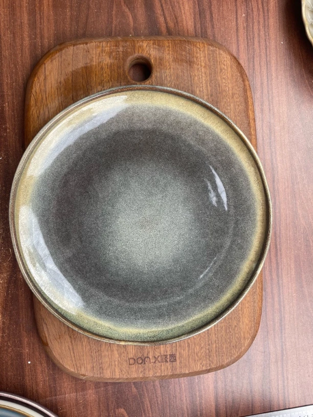 984窑变双色家用简约陶瓷盘