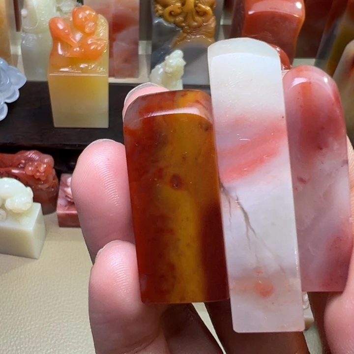 石***韵寿山石印石三个一组