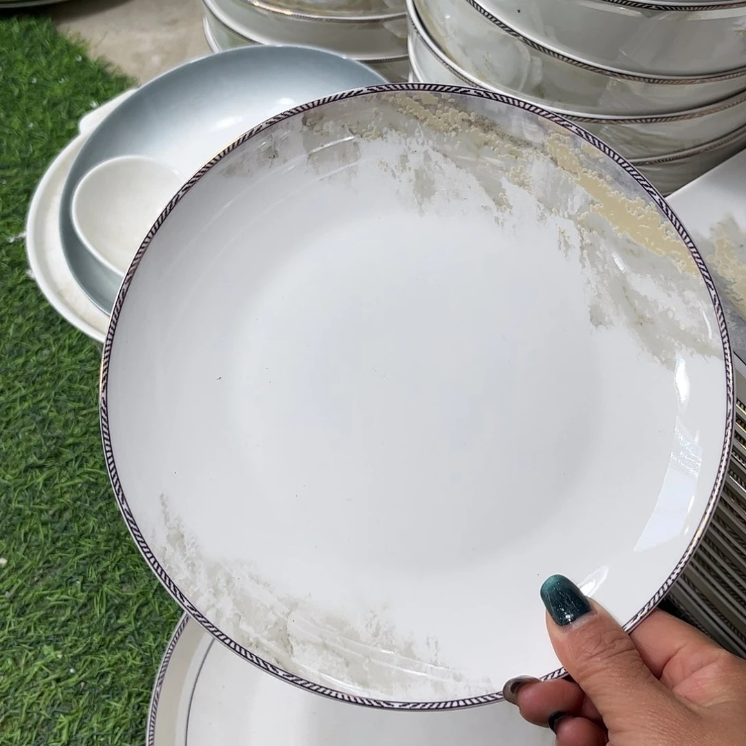 瓷片海岸八寸浅盘四个微瑕