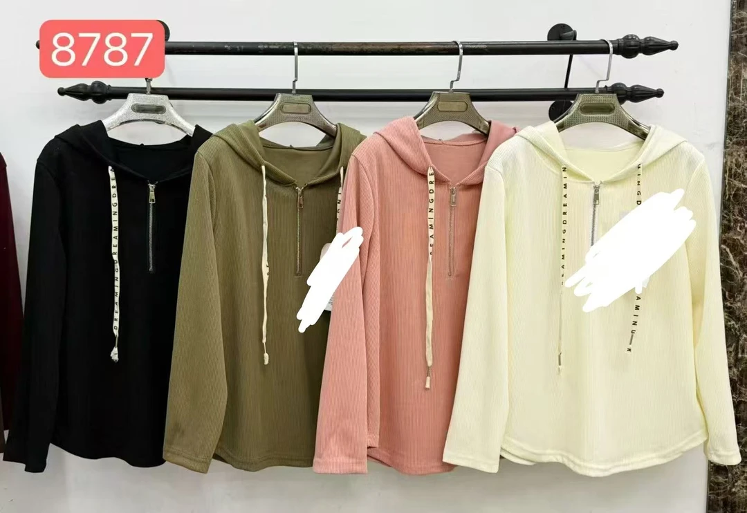 2025春款大码韩版帽衫#8787