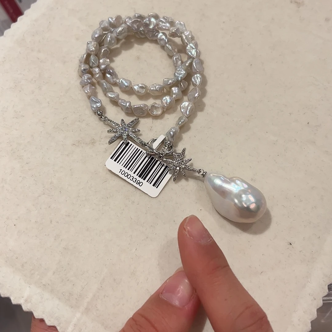 淡水珍珠颈饰合金