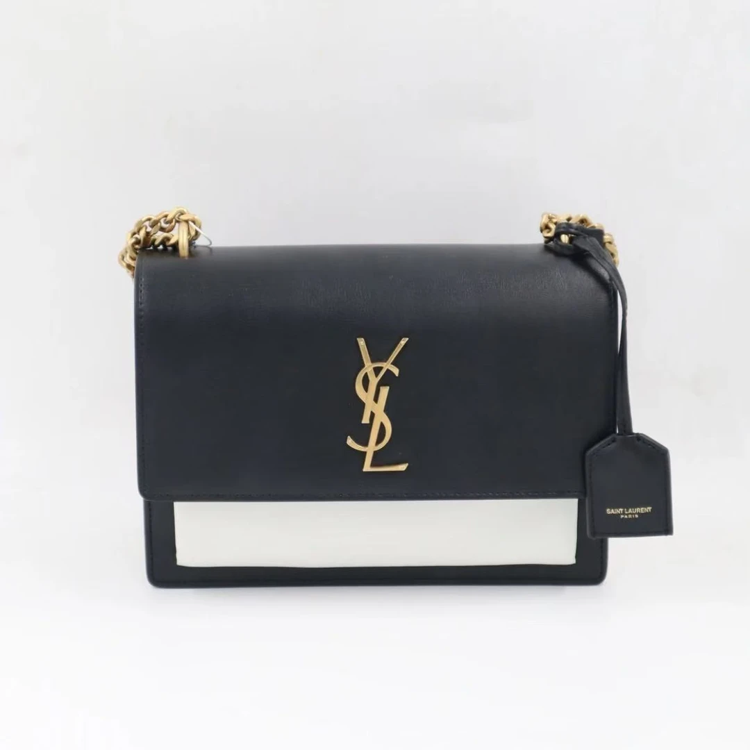 99新 YSL/圣罗兰 【诗诗】光面日落中号链条包/TS029127