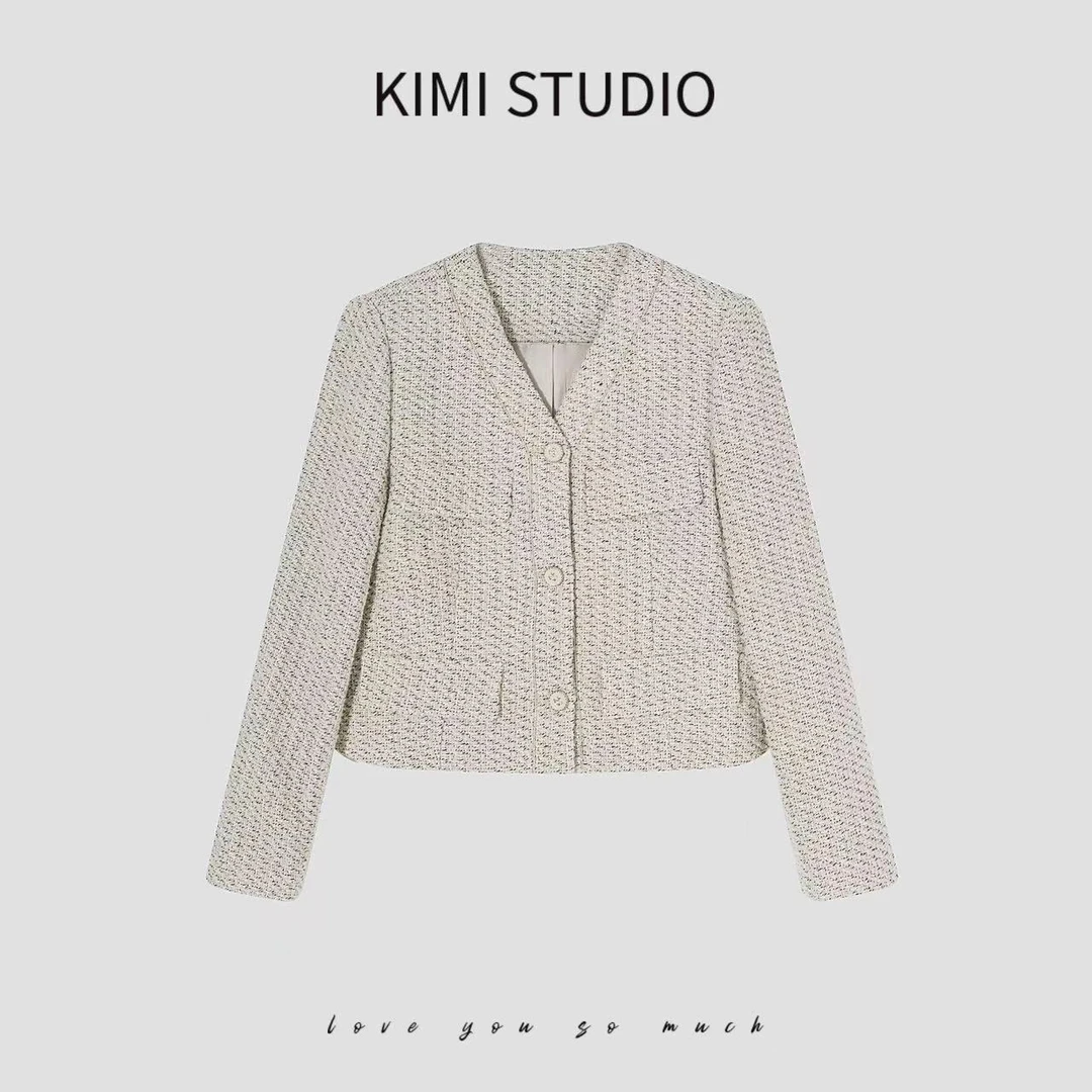 订单款V领绣花气质小香风外套AW24157