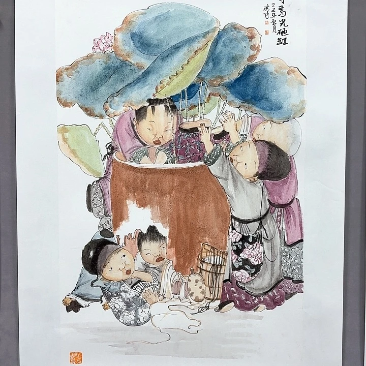 国画亲笔手绘放心去藏