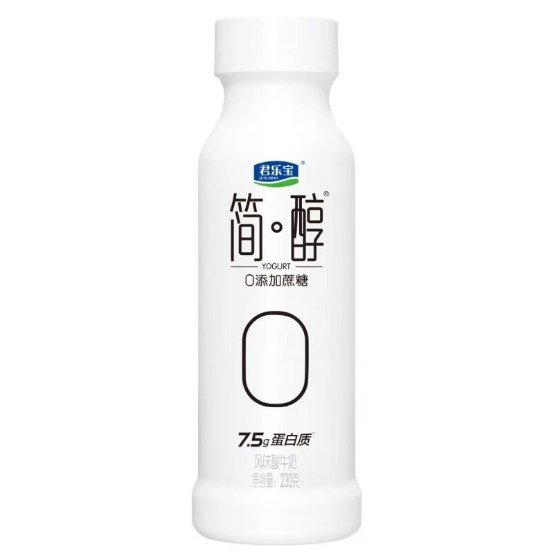 君乐宝简醇 0添加蔗糖风味酸牛奶 230g/瓶 新老包装随机