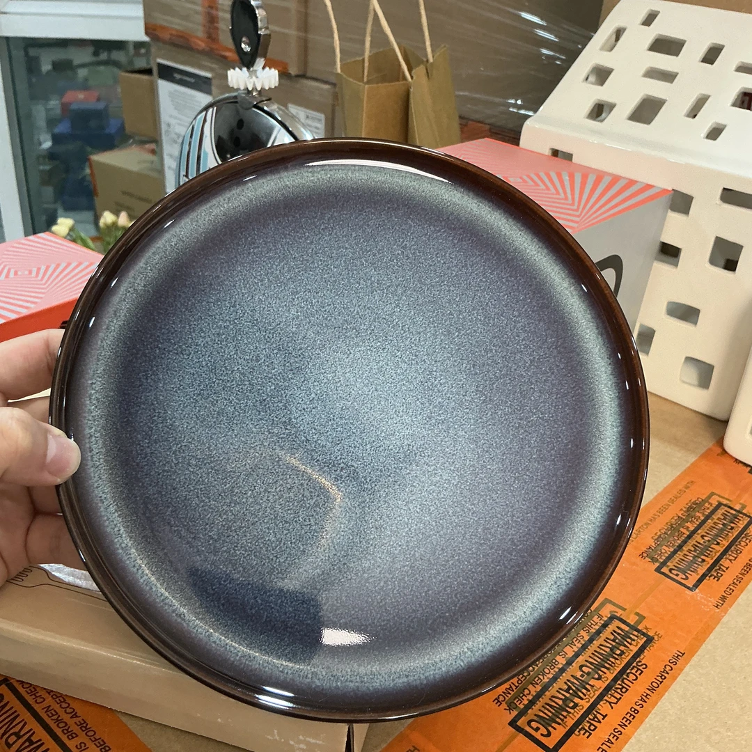 LS窑变系列浅盘21.5cm-深海蓝/秋之初/G012餐盘「默认微瑕」