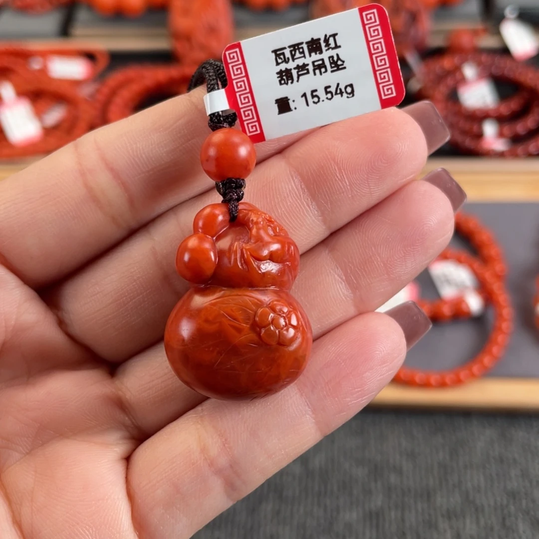 南红玛瑙未镶嵌吊坠(不含链)瓦西南红葫芦