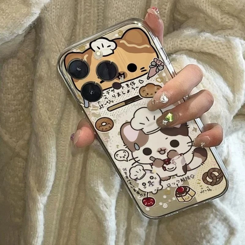 厨师猫咪适用苹果16PROMAX手机壳iPhone15创意14透明13软壳12可爱