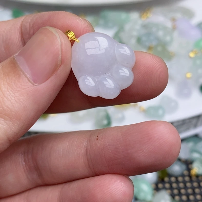 【闪购商品】翡翠吊坠(不含链)18K金镶嵌大爪